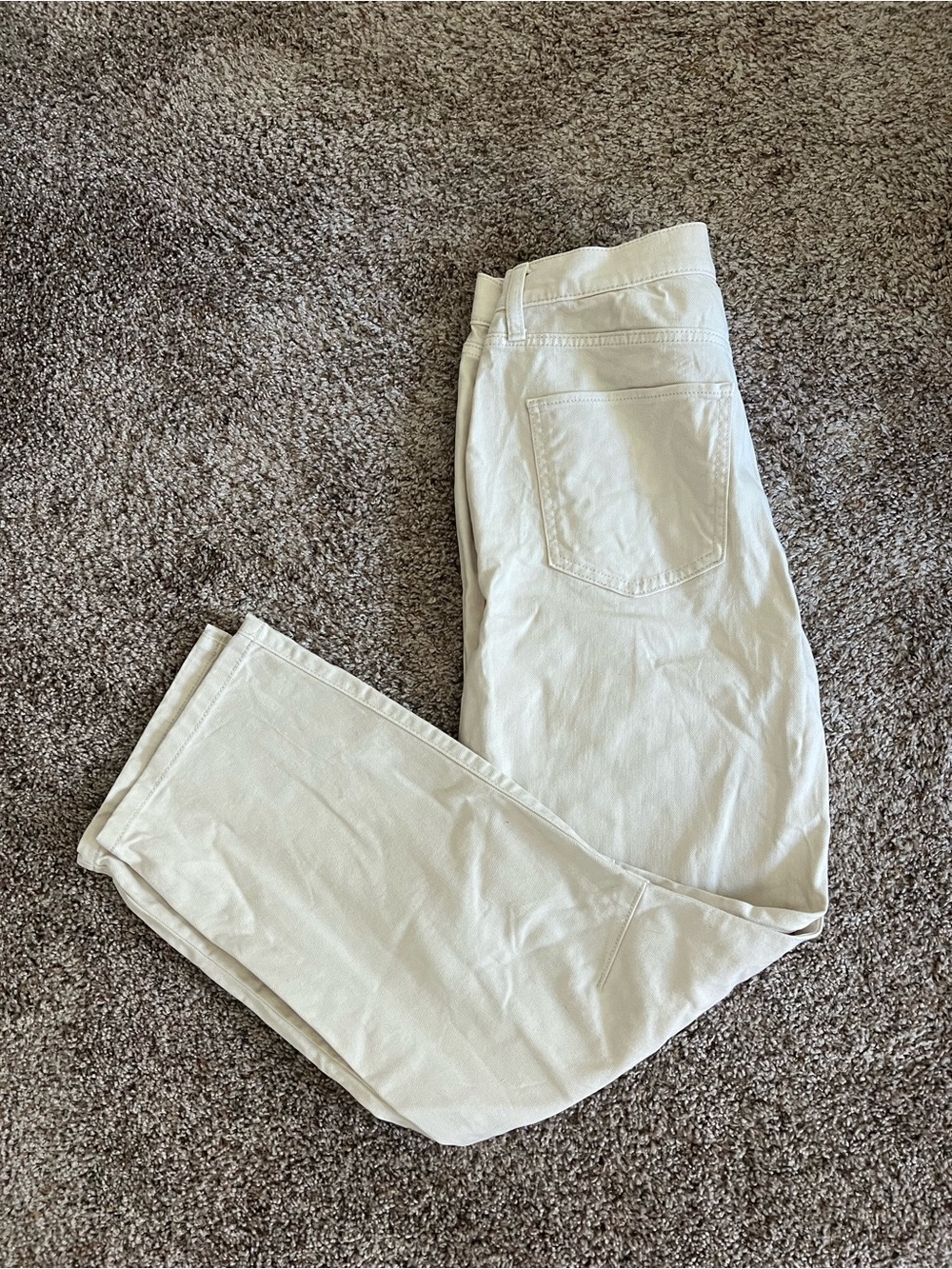 Banana Republic Cream Straight-Leg Jeans